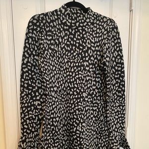 Michael Kors Womens Metallic Cheetah Sweaterdress